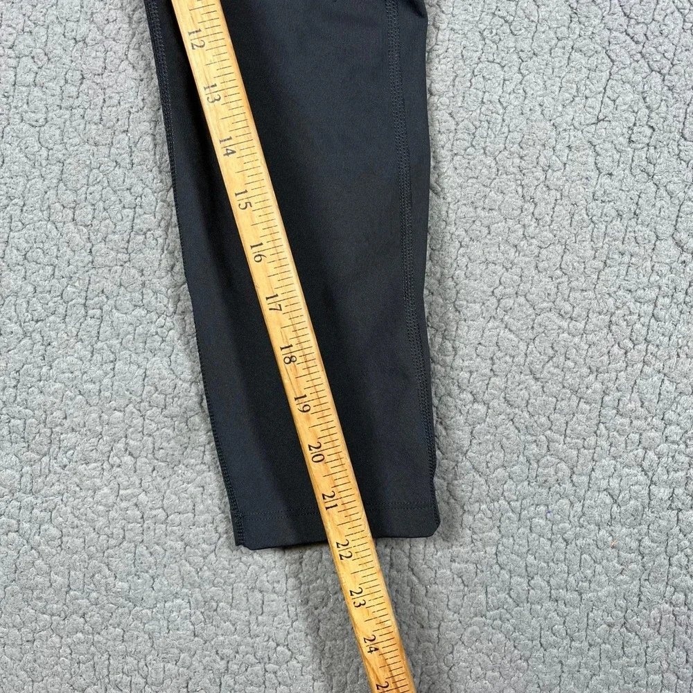 Nike Dri-FIT Womens Black Cropped Running Leggings Mesh Panels CZ9238-010 Size M - Picture 13 of 14